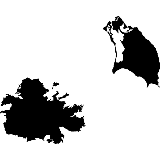 Umriss von Antigua und Barbuda