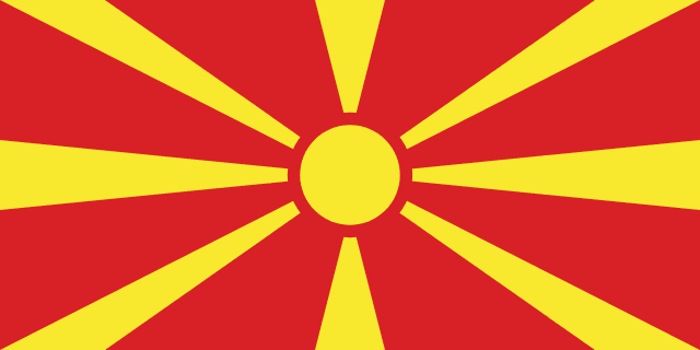 Flagge von Nordmazedonien