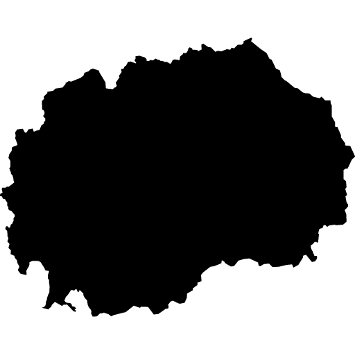 Umriss von Nordmazedonien