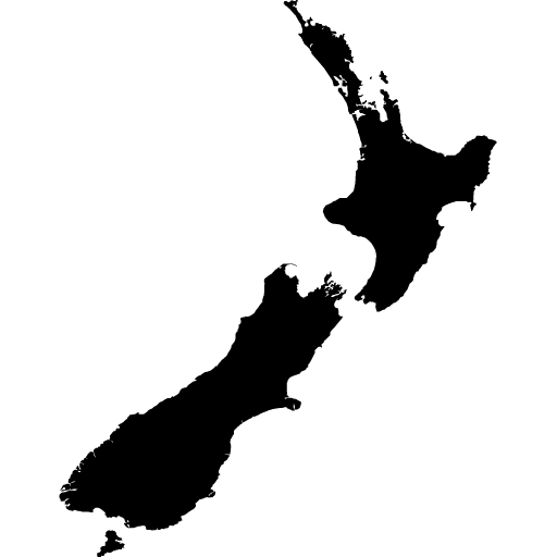 Umriss von Neuseeland