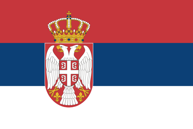 Flagge von Serbien
