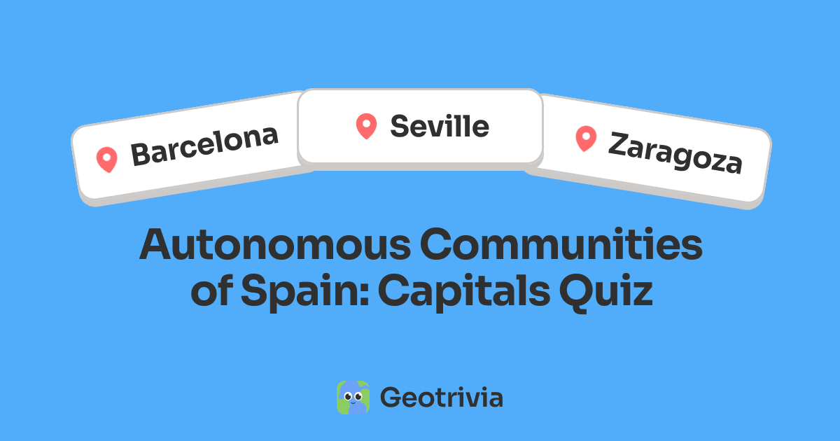 Autonomous Communities of Spain: Capitals Map Quiz | Geotrivia